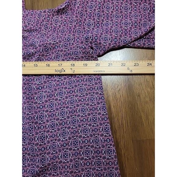 Rewind Floral Cold Shoulder Top L Boho Pink Purple Embroidered Blouse GUC - Picture 5 of 7